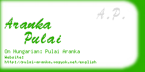 aranka pulai business card